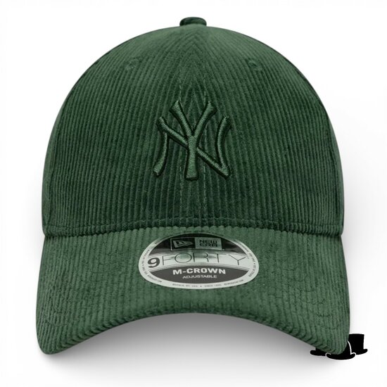 new era baseball cap 9forty cord new york yankees dark green