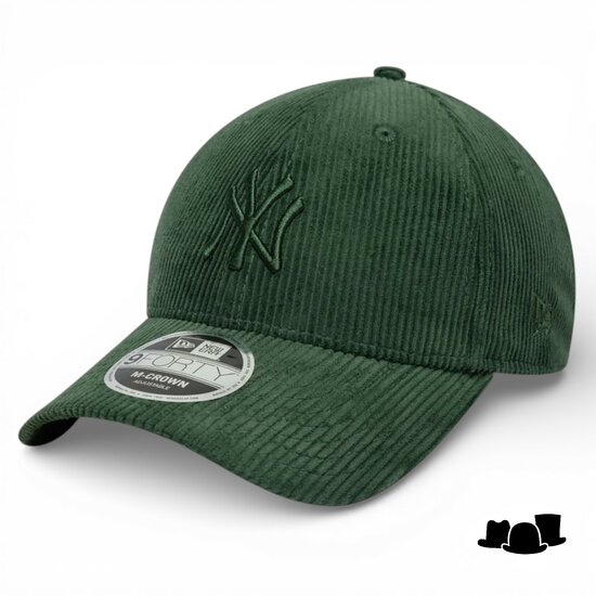 new era baseball cap 9forty cord new york yankees dark green