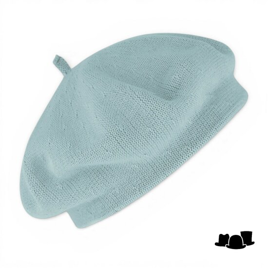 fiebig knitted baret katoen jeans blue