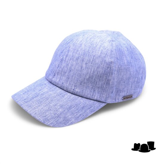 wigens baseball classic cap libeco linnen washed jeans blue