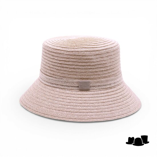 jos van dijck brede bucket hat viviana canapa champagne