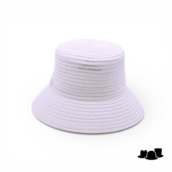 jos van dijck brede bucket hat viviana canapa wit