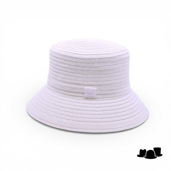 jos van dijck brede bucket hat viviana canapa wit