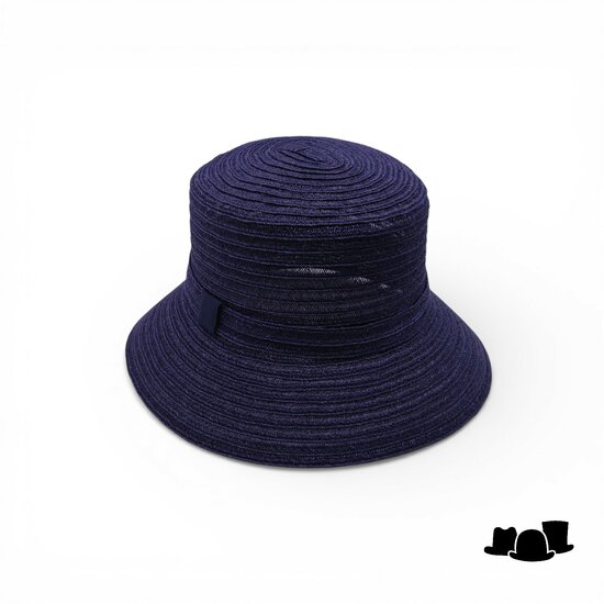 jos van dijck brede bucket hat viviana canapa donkerblauw