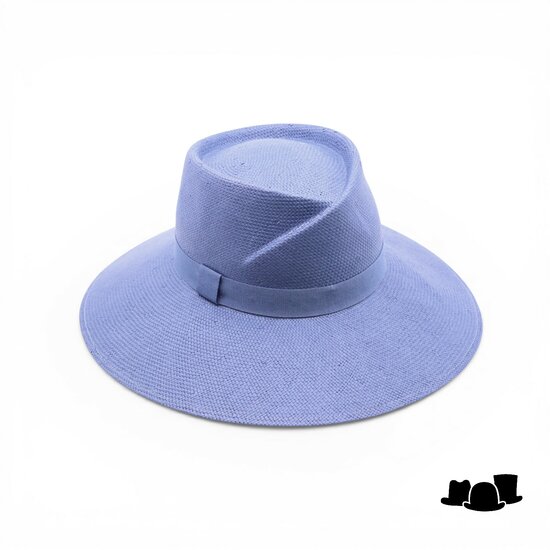 jos van dijck brede rand fedora vivien cellulose blauw