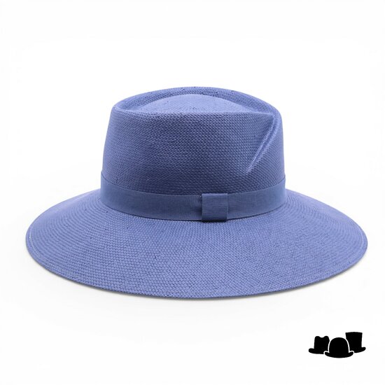 jos van dijck brede rand fedora vivien cellulose blauw
