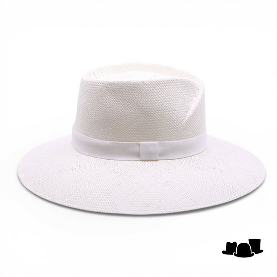 jos van dijck brede rand fedora vivien cellulose wit