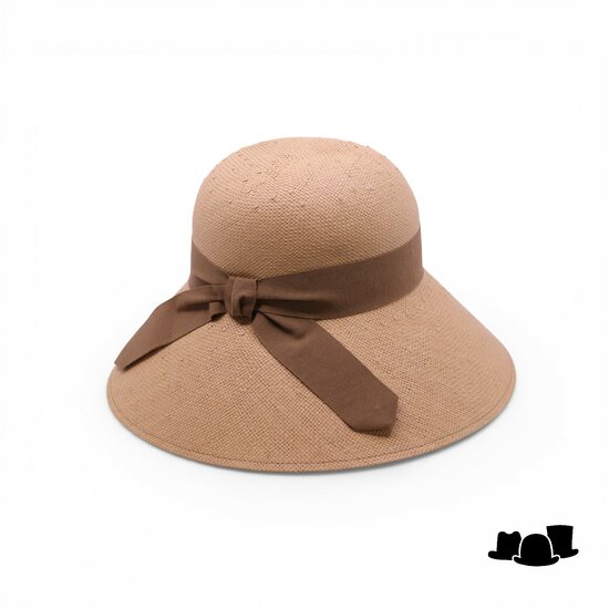 jos van dijck brede rand hoed viola cellulose camel