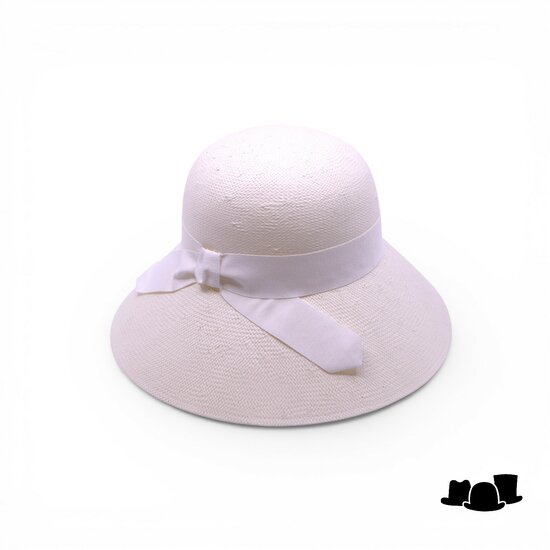 jos van dijck brede rand hoed viola cellulose wit