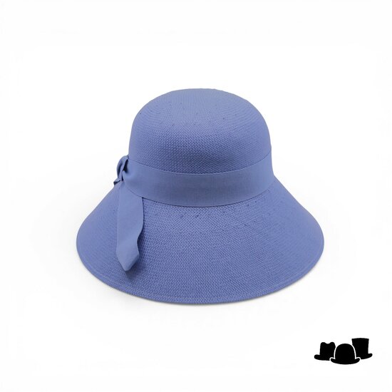jos van dijck brede rand hoed viola cellulose blauw