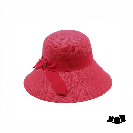 jos van dijck brede rand hoed viola cellulose rood