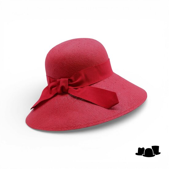 jos van dijck brede rand hoed viola cellulose rood