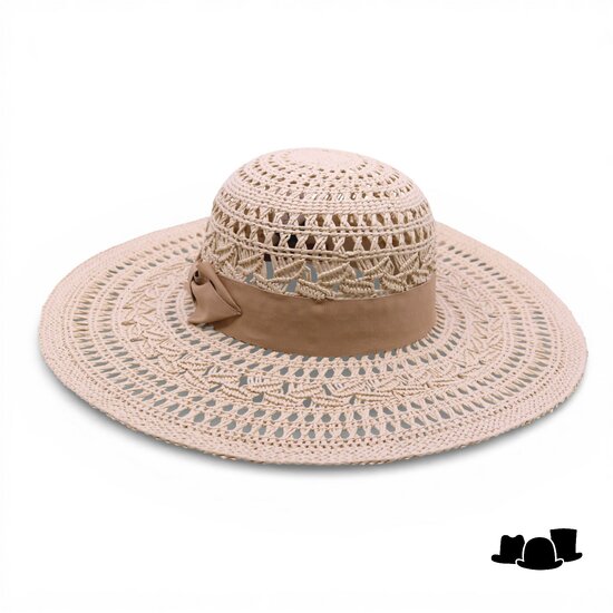 jos van dijck brede rand flaphoed verena cellulose naturel