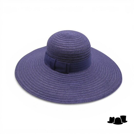 jos van dijck brede rand hoed vanessa canapa donkerblauw