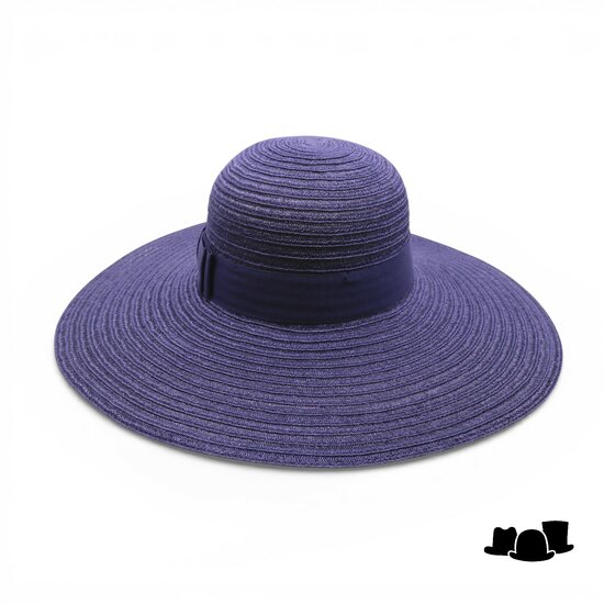 jos van dijck brede rand hoed vanessa canapa donkerblauw