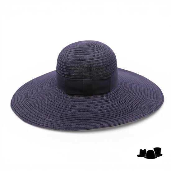 jos van dijck brede rand hoed vanessa canapa zwart