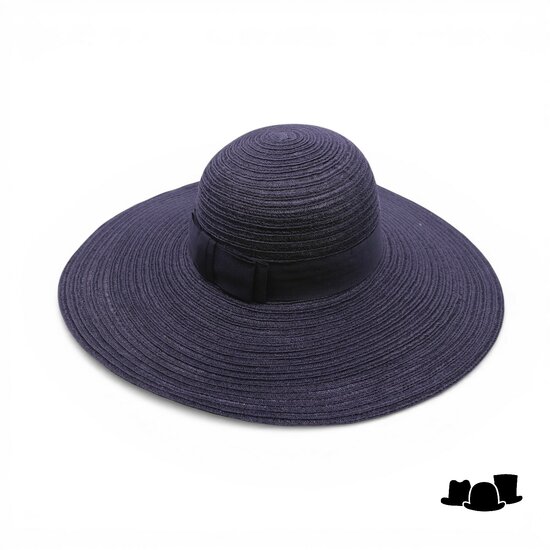 jos van dijck brede rand hoed vanessa canapa zwart