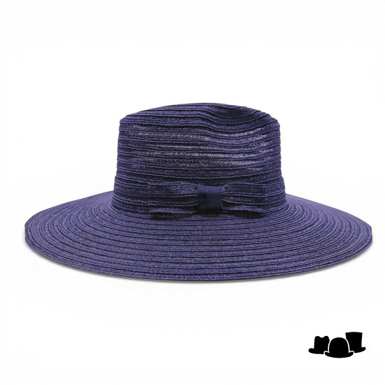 jos van dijck brede rand fedora valentina canapa donkerblauw