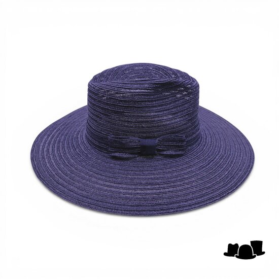 jos van dijck brede rand fedora valentina canapa donkerblauw