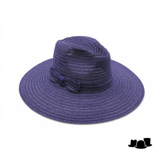 jos van dijck brede rand fedora valentina canapa donkerblauw