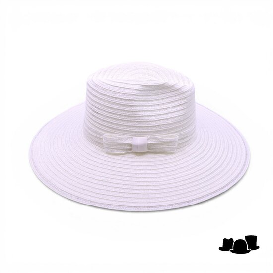 jos van dijck brede rand fedora valentina canapa wit