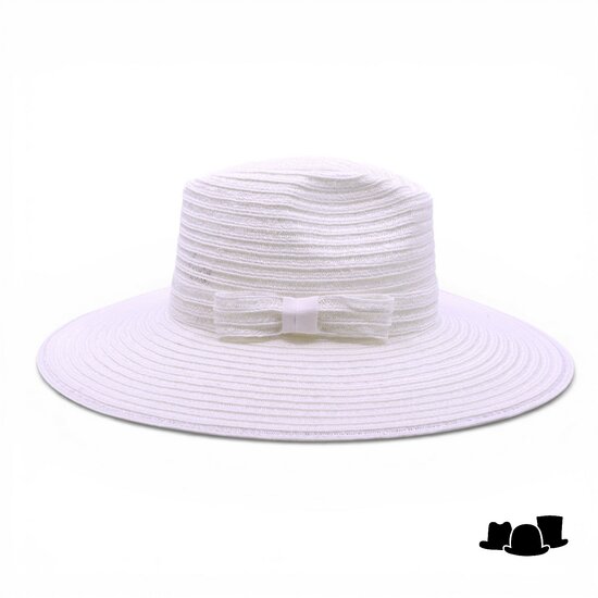 jos van dijck brede rand fedora valentina canapa wit