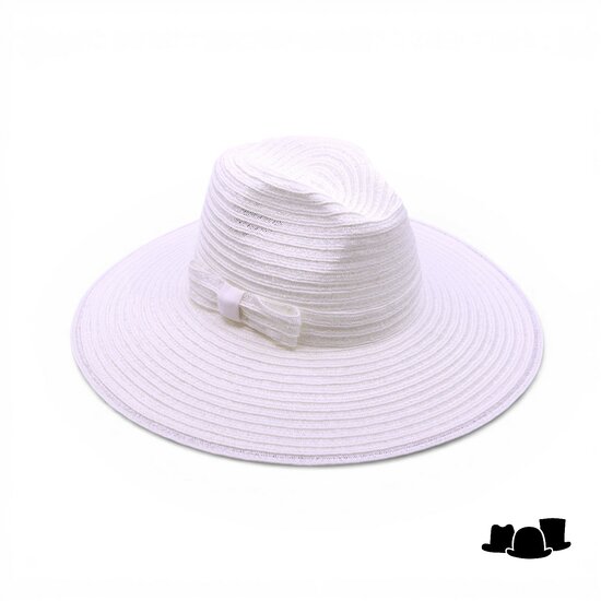 jos van dijck brede rand fedora valentina canapa wit