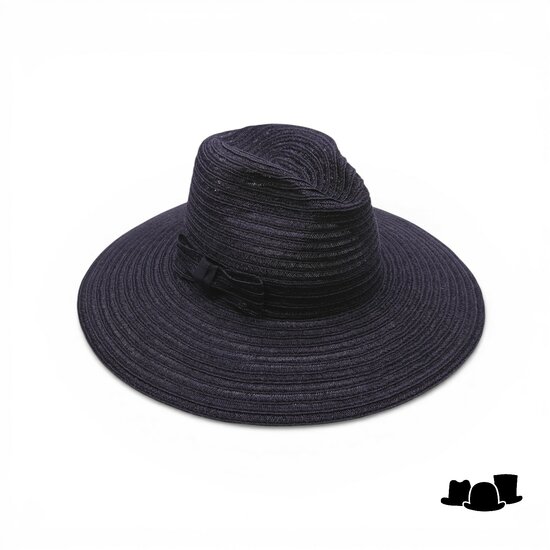 jos van dijck brede rand fedora valentina canapa zwart