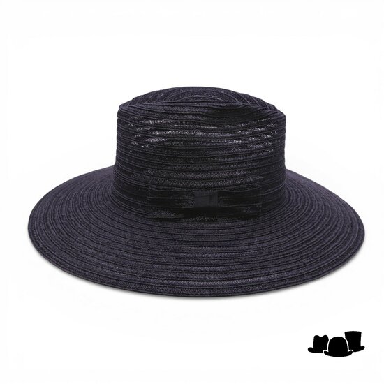 jos van dijck brede rand fedora valentina canapa zwart