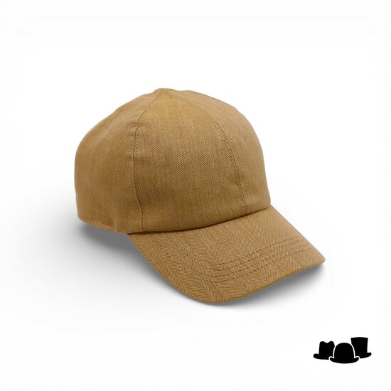 wigens baseball classic cap libeco linnen visgraat yellow