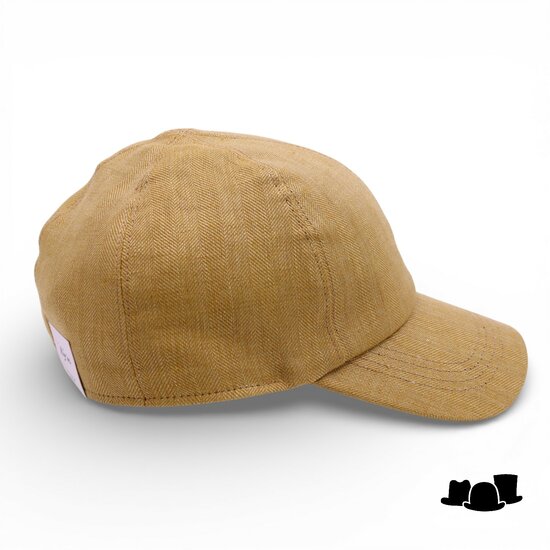 wigens baseball classic cap libeco linnen visgraat yellow