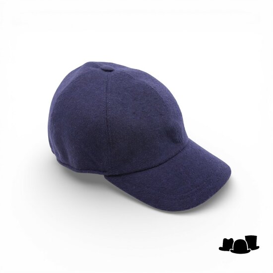 hatland baseball cap met oorklep ruston wol sympatex blauw