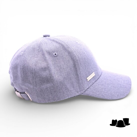 seeberger baseball cap cotton jeans blue slate