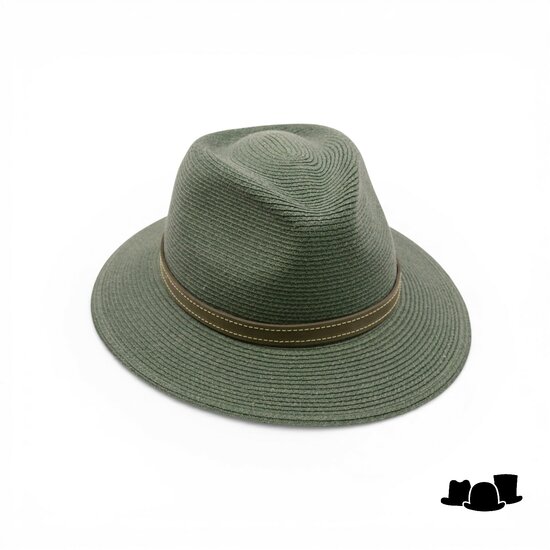 mayser fedora mathis raffia bandstro groen