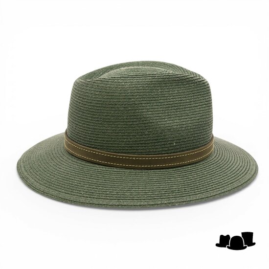 mayser fedora mathis raffia bandstro groen