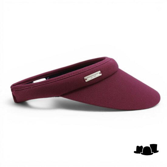 seeberger visor katoen cassis red 