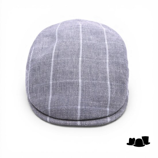 city sport ivy pet 92 linnenmix blok grijs lichtblauw 