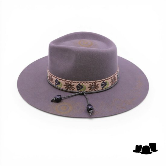 fiebig fedora wildflower wolvilt stone grey