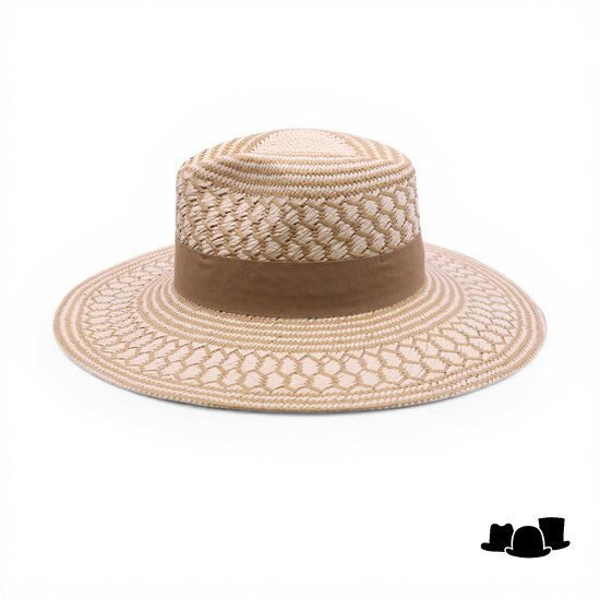 jos van dijck brede rand fedora vivi cellulose naturel en camel