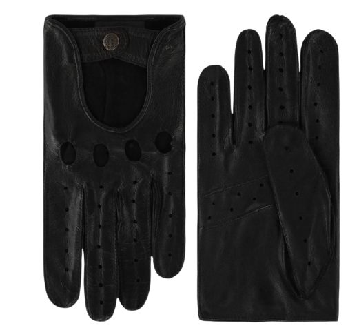 laimbock heren leren autohandschoenen manly black