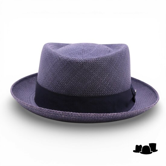 vintimilla pork pie panama denim blauw