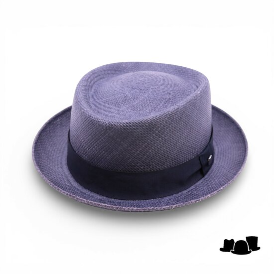 vintimilla pork pie panama denim blauw