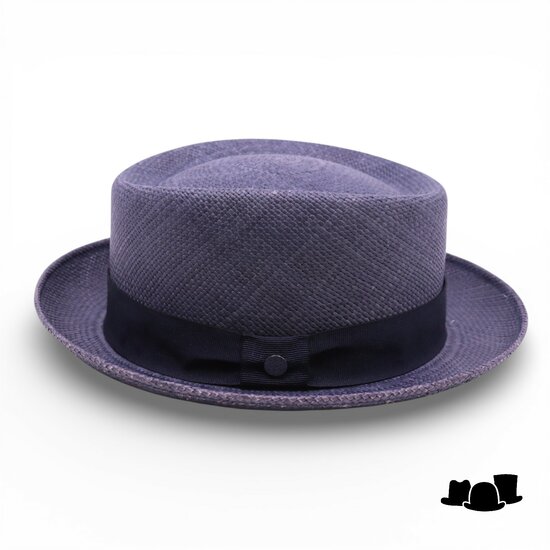 vintimilla pork pie panama denim blauw