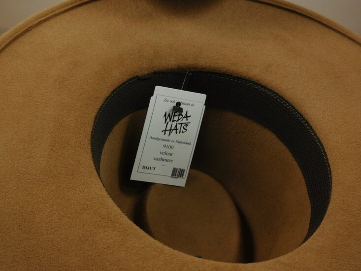 weba hats fedora 9100 velourvilt cashmere beige
