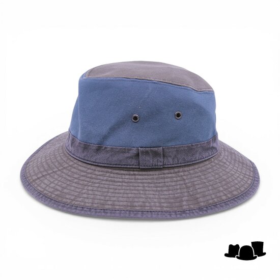 crambes safari outdoor hoed katoen threecol blauw