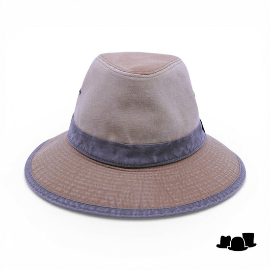 crambes safari outdoor hoed katoen threecol ecaille beige kaki