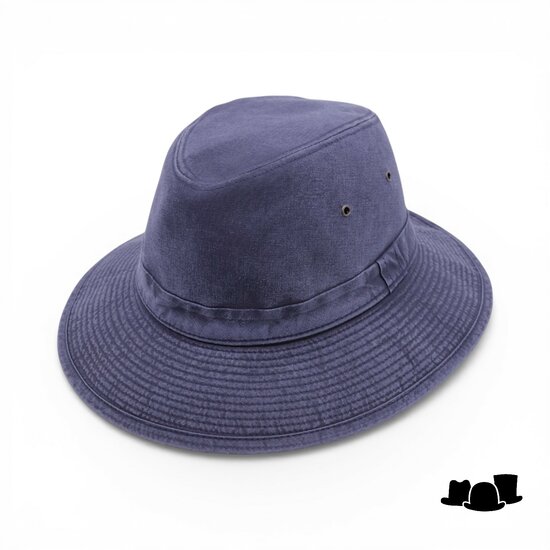 crambes safari outdoor hoed katoen donkerblauw