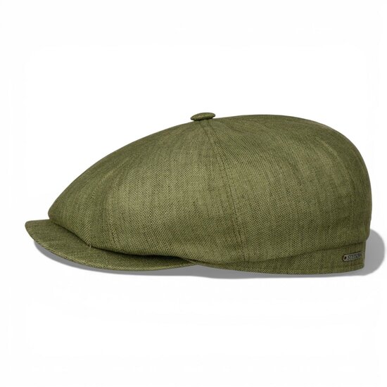 stetson hatteras newsboy cap classic linnen olive