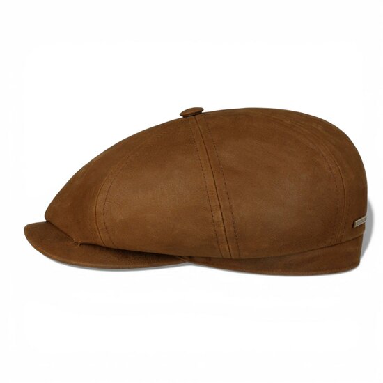 stetson hatteras newsboy cap goatvelour brown