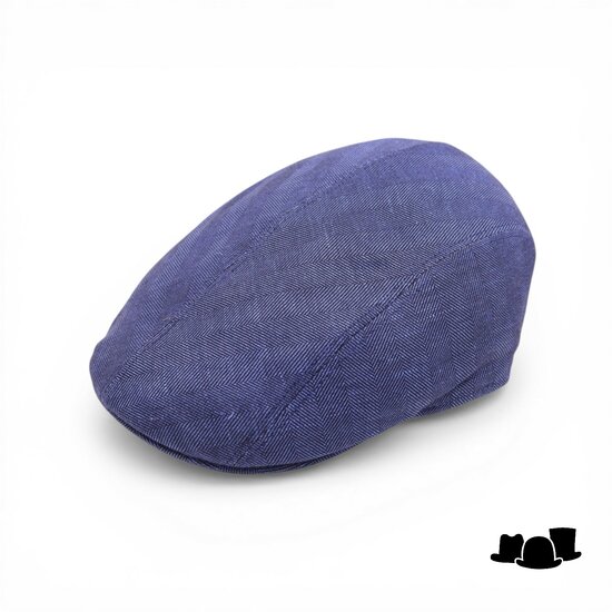 alfonso deste ivy pet hannover linnenmix fijne visgraat blauw